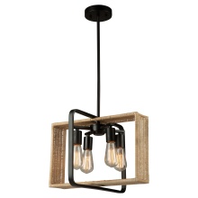 Artcraft AC11714BK - Perris 4 Light Pendant Black