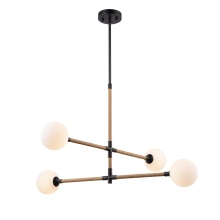 Artcraft AC11844BK - Capilano Collection 4-Light Chandelier Black