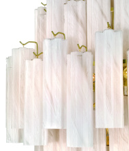 Artcraft AC12104WH - Sophia 29 Light Foyer, Brass with Wispy White Tronchi Style Glassware