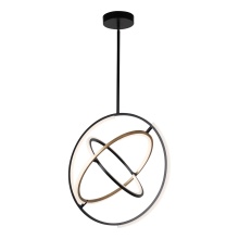 Artcraft AC6741BB - Trilogy Collection Integrated LED Pendant, Black & Brass