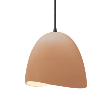 Justice Design Group CER-6610-ADOB-MBLK-BKCD - Small Brisa 1-Light Pendant