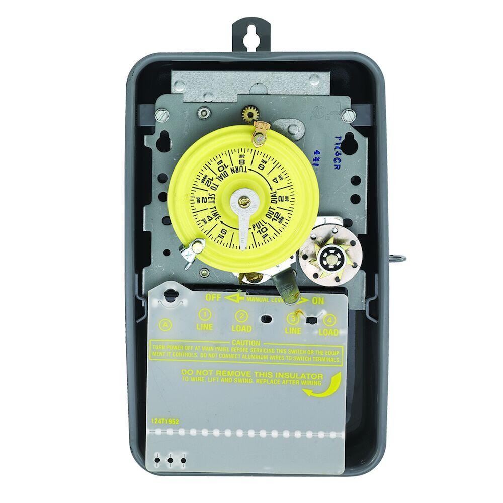 24-Hour Mechanical Time Switch with Skip-a-Day,