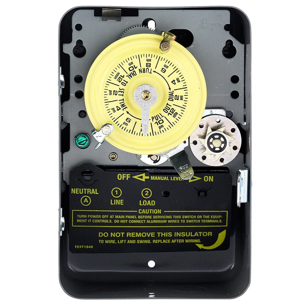 24-Hour Mechanical Time Switch with Skip-a-Day,