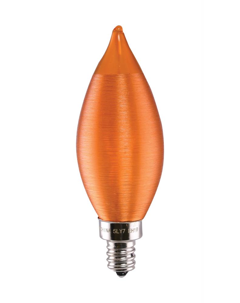 2 Watt CA11 LED Filament; Satin Spun Amber; Candelabra base; 2100K; 120 Volt