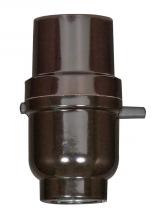 Satco Products Inc. 80/1110 - Push Thru Socket; Phenolic; Smooth; 1/8 IP Cap With Metal Bushing; Less Set Screw; 2-7/8"