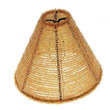Satco Products Inc. 90/1252 - Clip On Shade; Beaded; Brown, Cone Shape
