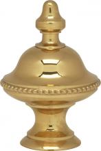 Satco Products Inc. 90/1735 - Urn Finial; 1-7/16" Height; 1/4-27; Polished Brass Finish