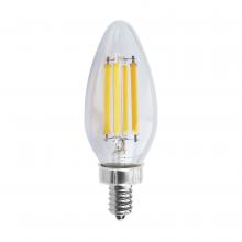 Satco Products Inc. S11385 - 8 Watt C11 LED Filament; Clear; Candelabra base; 3000K; 90 CRI; 760 Lumens; 120 Volt