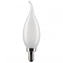 Satco Products Inc. S21295 - 3 Watt CA10 LED Filament; Frost; Candelabra base; 90 CRI; 2700K; 120 Volt