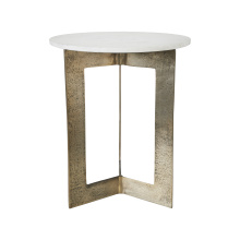 Renwil TA497 - Hera Indoor Cast Aluminum Side Table, Antique Brass