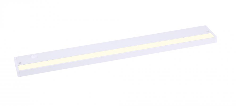 20&#34; White LED Cabinet Light: 500 Lumens, 10W, 3000K, with cord and linking cables