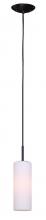 Canarm IPL379A01BK - Toni, IPL379A01BK -EOL-, MBK Color, 1 Lt Cord Pendant, Flat Opal Glass, 100W Type A, 4.75inch x 63in
