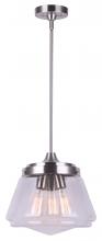 Canarm IPL728B03BN - MEYER, IPL728B03BN, 3 Lt Rod Pendant, Clear Glass, 60W Type A