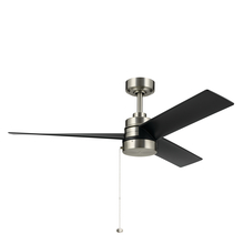 Kichler 300375NI - 52 Inch Spyn Lite Fan in Brushed Nickel with Black Blades