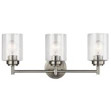 Kichler 45886NI - Winslow 21.5" 3 Light Vanity Light with Clear Seeded Glass in Brushed Nickel