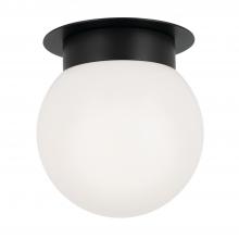 Kichler 52586BK - Albers 8.0 Inch 1 Light Flush mount with Opal Glass in Black