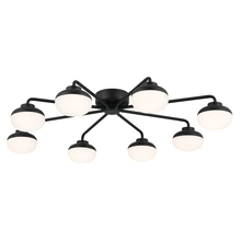 Kichler 52608BK - Remy 40.75 Inch 8 Light LED Flush Mount with Satin Etched Cased Opal Glass in Black
