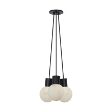 Visual Comfort & Co. Modern Collection SLCH542WDBB - Mina Alabaster 3-Light Small Chandelier