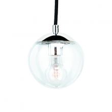 Russell Lighting 288-006/CHR/CL - Eclipse - 1 Light Pendant in Chrome with Clear Glass