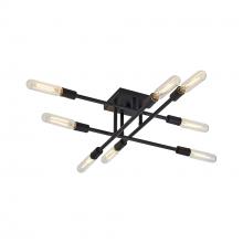 Russell Lighting 302-608/BLK - Barcelona - 8 Light Semi-Flush in Black